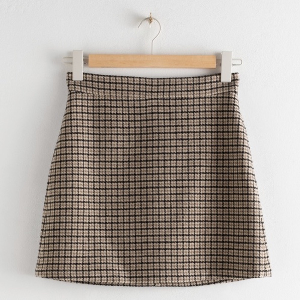 & Other Stories Check Mini Skirt